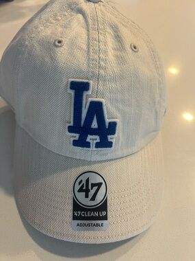 47 Kids LA Logo Cap in White and Royal Blue